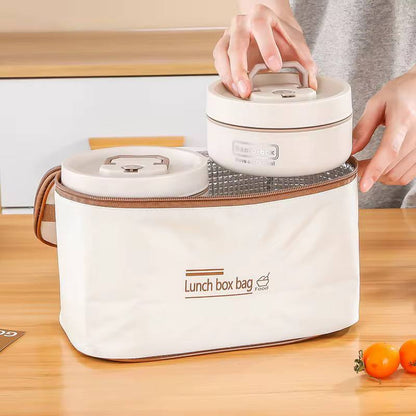 Ensemble de Boîtes à Repas Empilables Isolantes avec Sac de Transport - Style Minimaliste
