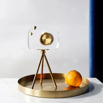 Caméra en Cristal – Ornement Déco Nordique Luxe pour Salon, Bureau ou Chambre