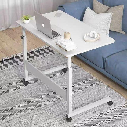 Table d’ordinateur mobile et réglable – Bureau multifonction sur roulettes pour lit, canapé ou bureau