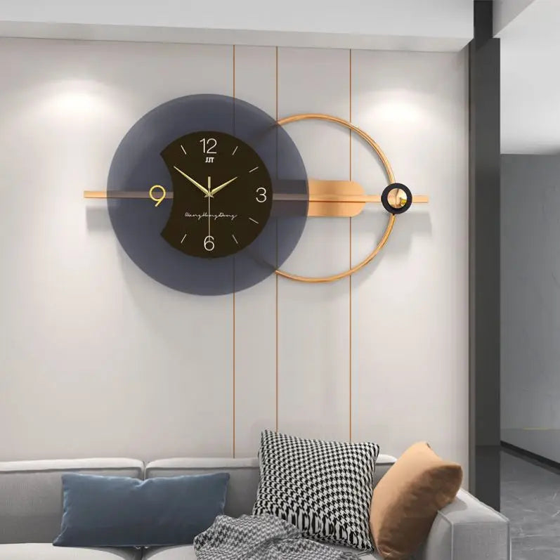 Horloge Murale de Luxe en Métal 3D – Design Moderne et Surdimensionné pour Salon