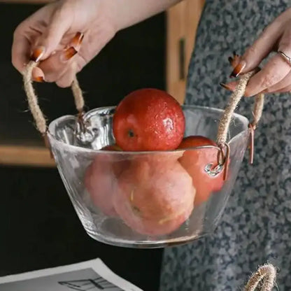 Bol de Service en Verre Transparent : Parfait pour les Repas Quotidiens et les Occasions Spéciales