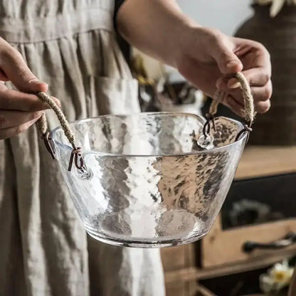 Bol de Service en Verre Transparent : Parfait pour les Repas Quotidiens et les Occasions Spéciales