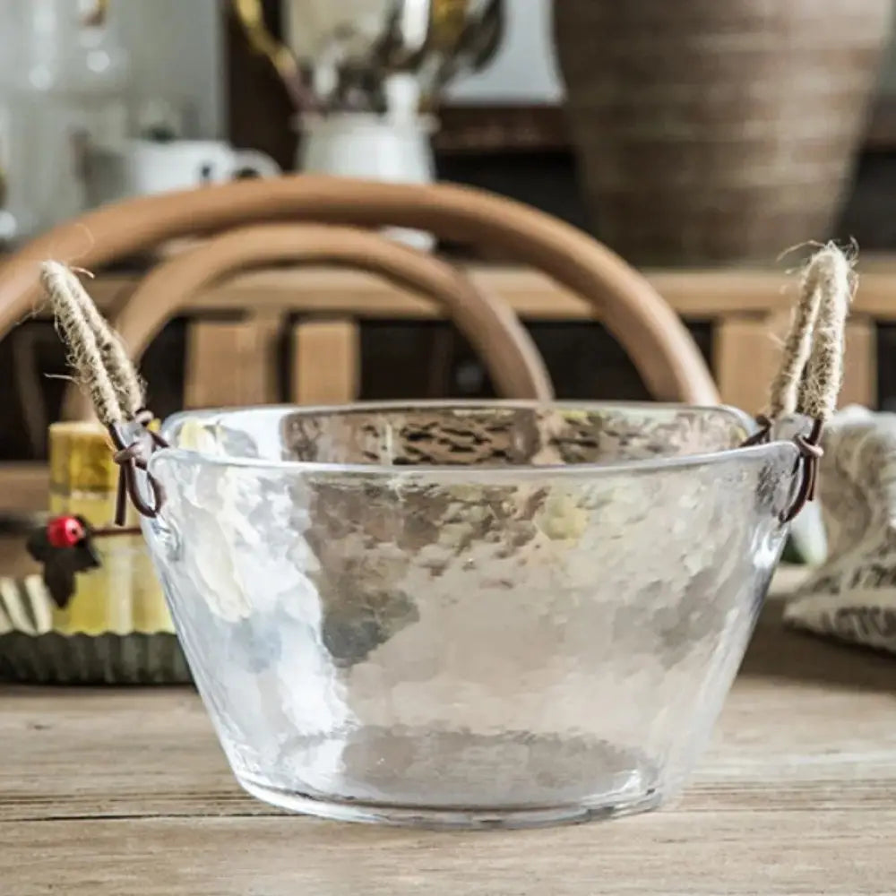 Bol de Service en Verre Transparent : Parfait pour les Repas Quotidiens et les Occasions Spéciales