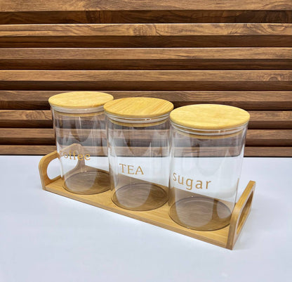 L'Organisation Naturelle : Set de Bocaux Café, Thé et Sucre
