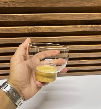 L'Harmonie Naturelle : Service de Bols en Verre et Bois