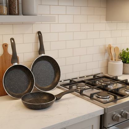 Set de 3 Poêles Effet Pierre