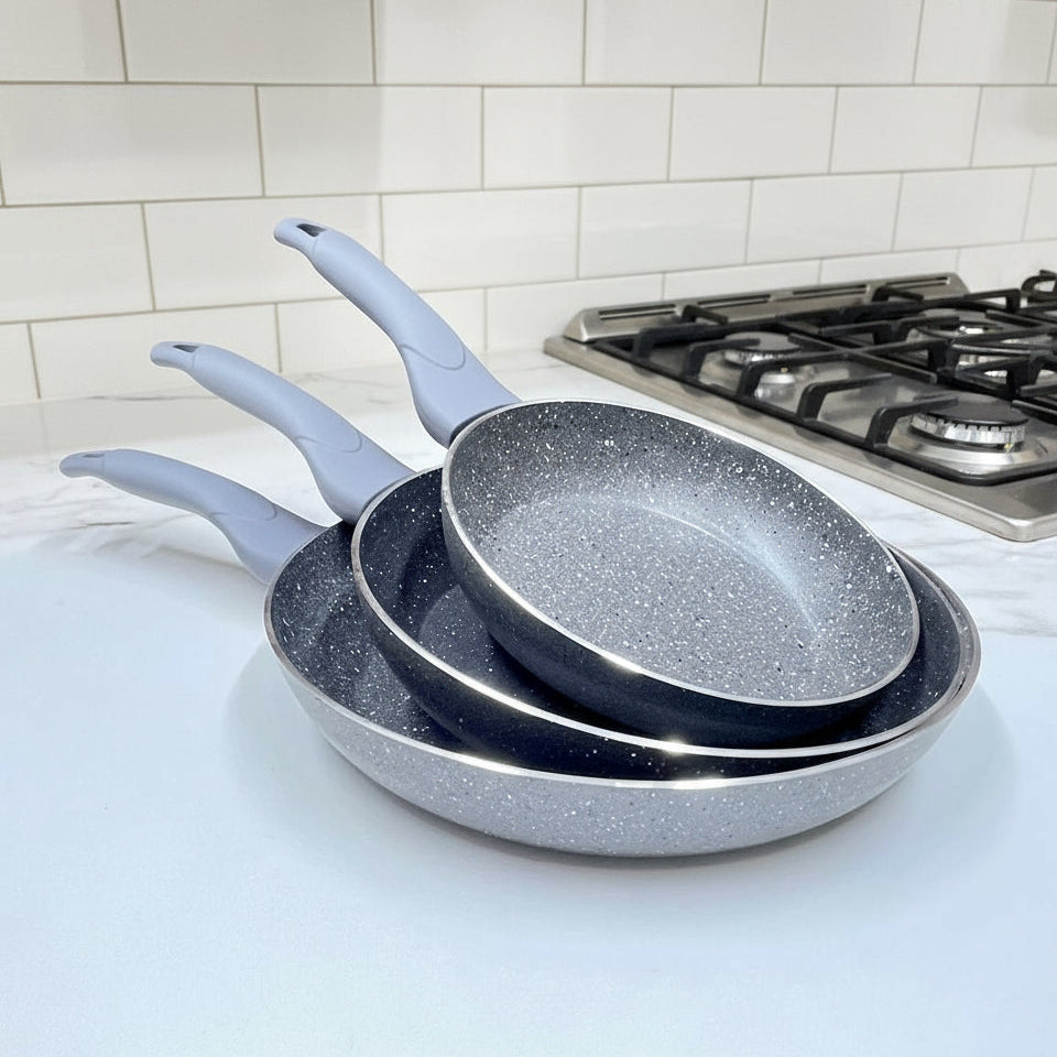 Set de 3 Poêles Effet Pierre