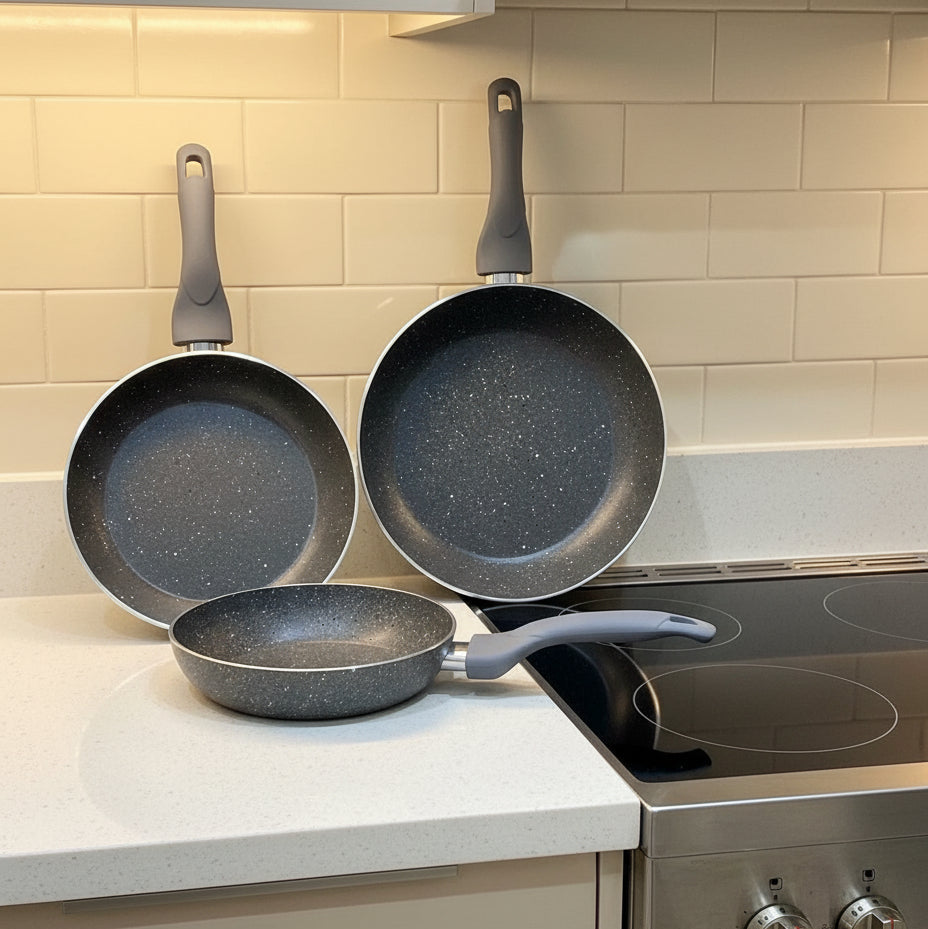 Set de 3 Poêles Effet Pierre