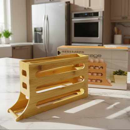 Range-œufs en bambou naturel