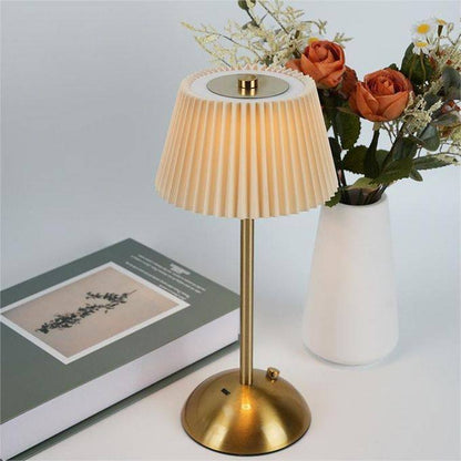 Lampe de Table Sans Fil Rechargeable Dorée – Éclairage LED Moderne et Élégant