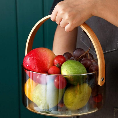 Corbeille à Fruits Nordique en Verre - Bol à Salade Japonais