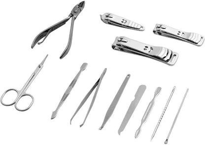 Set Manucure Pédicure 12 en 1 BinKe – Coupe-Ongles Inox