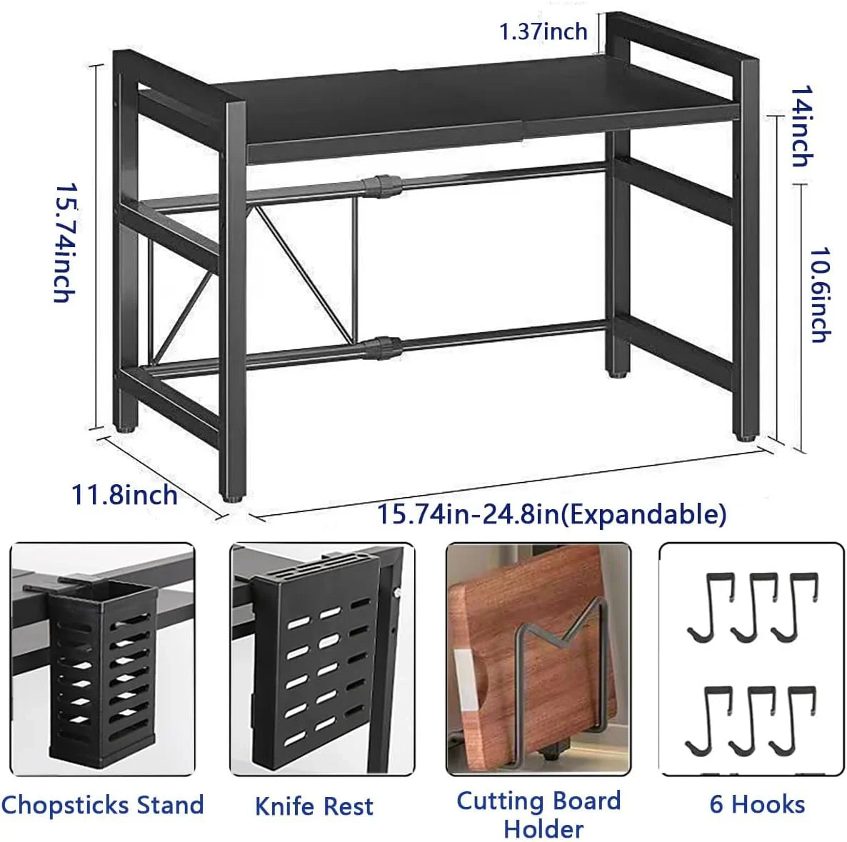 Support extensible réglable Vivana pour micro-ondes