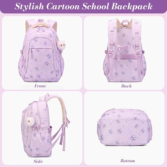 Sac à Dos Scolaire pour Enfants – Design Mignon & Plusieurs Couleurs