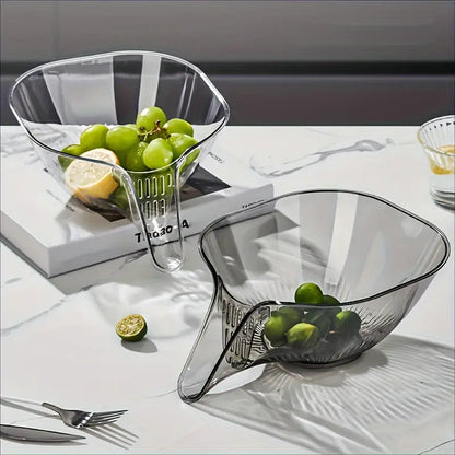 2 Panier Passoire Transparent Humide-Sèche pour Fruits , Légumes