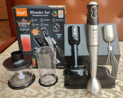 Blender Plongeant RAF R.3004 5 en 1 – Mixeur 500W Multifonction