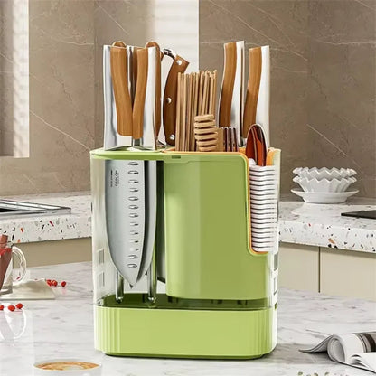 Porte-Couteau Rotatif Multifonctionnel Cuisine