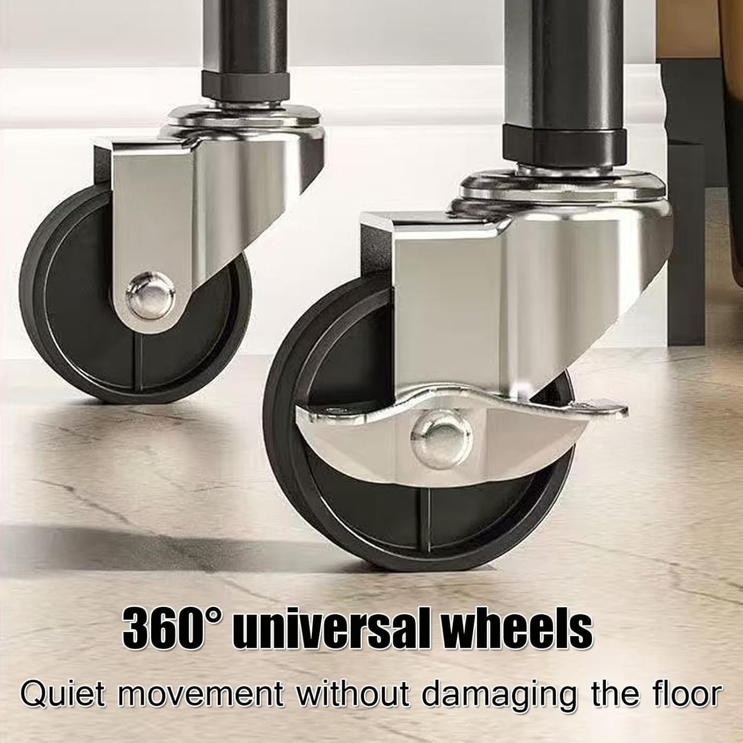 Chariot de Rangement Mobile 2 Niveaux avec Roulettes – Design Moderne &amp; Pratique