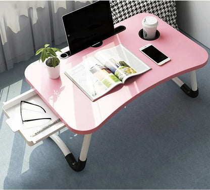 Table de Lit Pliante Multifonction – Support pour Ordinateur Portable, Étude &amp; Petit-Déjeuner