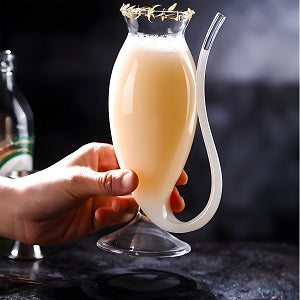 3 Verre à Cocktail Créatif avec Paille 190ML