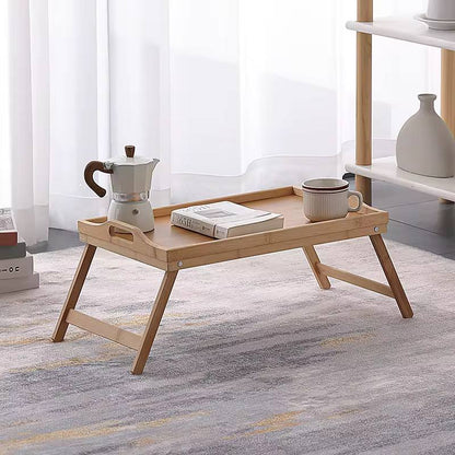 Plateau de Lit Multifonction Pliable en Bambou - Idéal pour Petit-déjeuner, Lecture et Travail