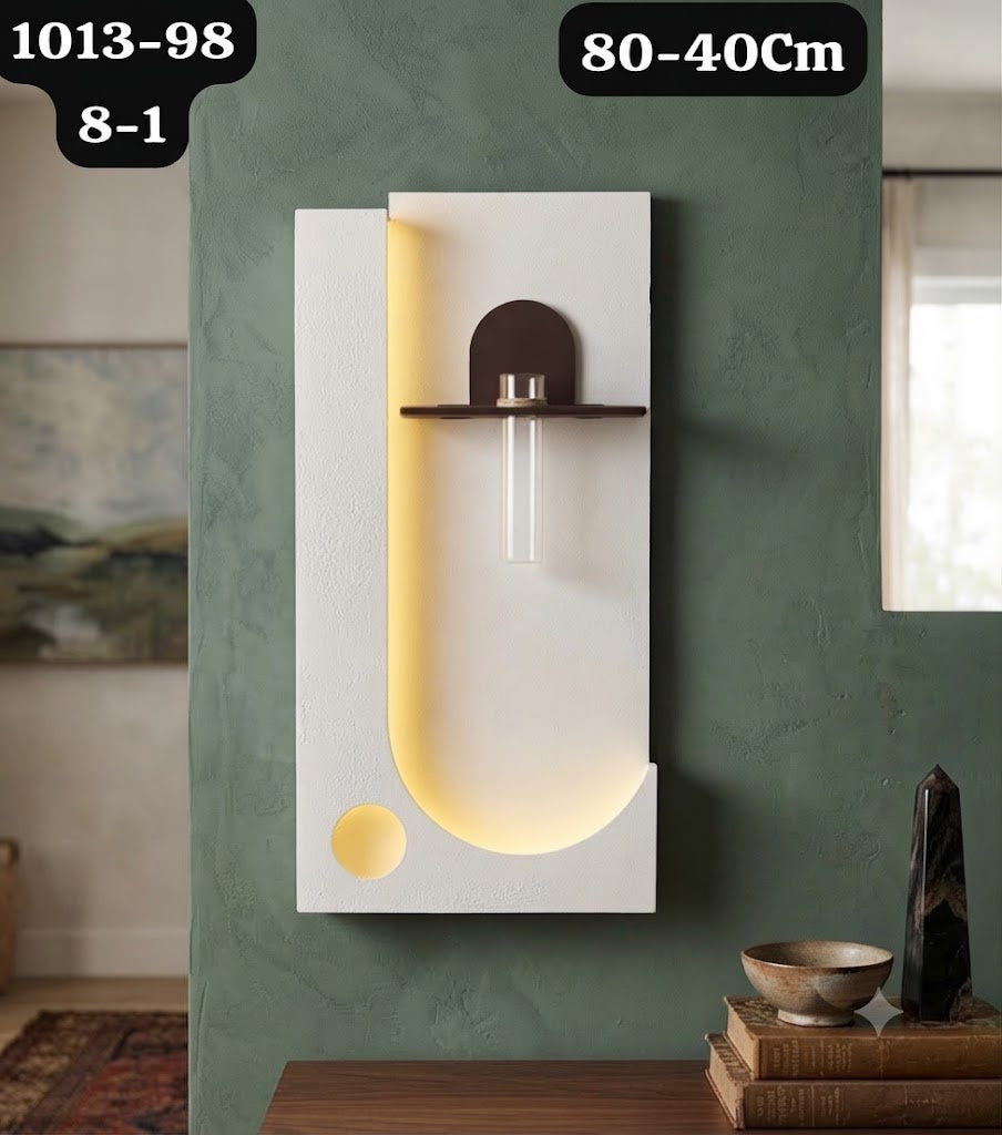 Applique Murale Décorative Lumineuse avec Soliflore Intégré