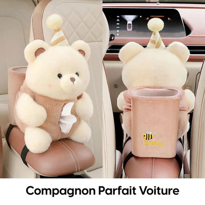 Boîte À Mouchoirs De Voiture Mignonne 2 En 1 Avec Rangement Et Poubelle Multifonctionnelle
