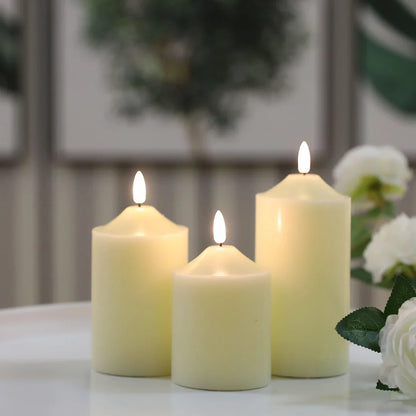 3 Bougies LED en Cire Véritable – Ambiance Chaleureuse & Sécurisée