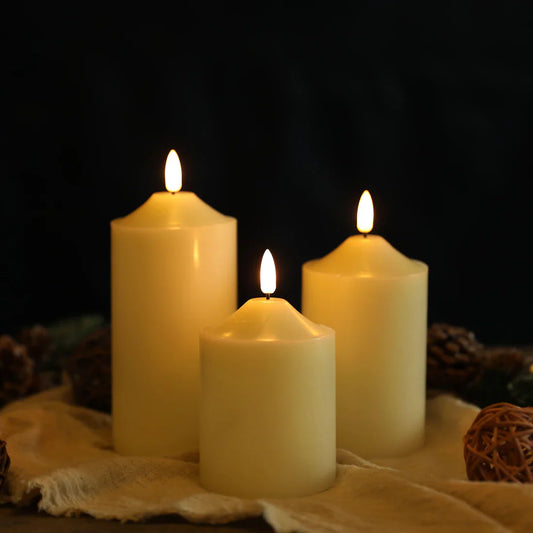 3 Bougies LED en Cire Véritable – Ambiance Chaleureuse & Sécurisée