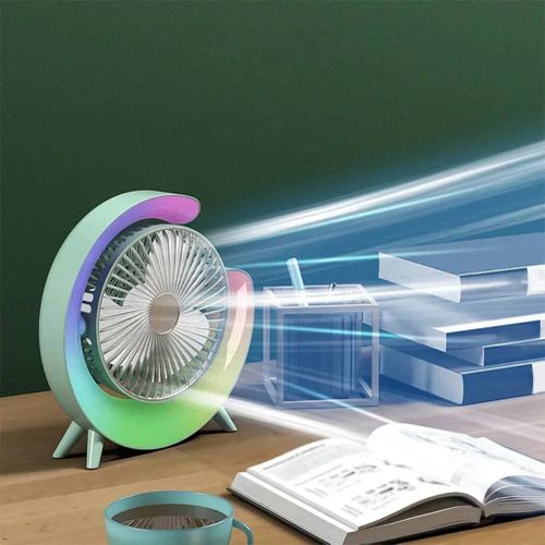 Ventilateur électrique circulaire coloré alimenté par chargement USB