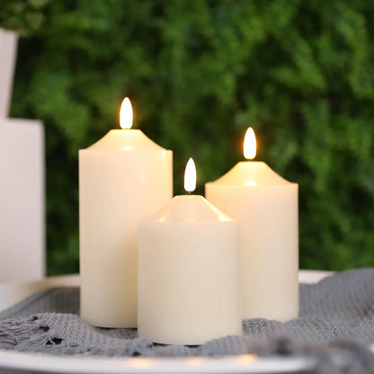 3 Bougies LED en Cire Véritable – Ambiance Chaleureuse & Sécurisée