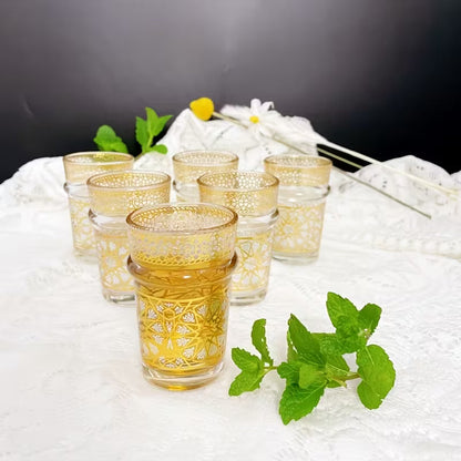 Verres à Thé Marocains Dorés (x12)