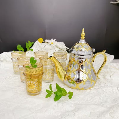 Verres à Thé Marocains Dorés (x12)