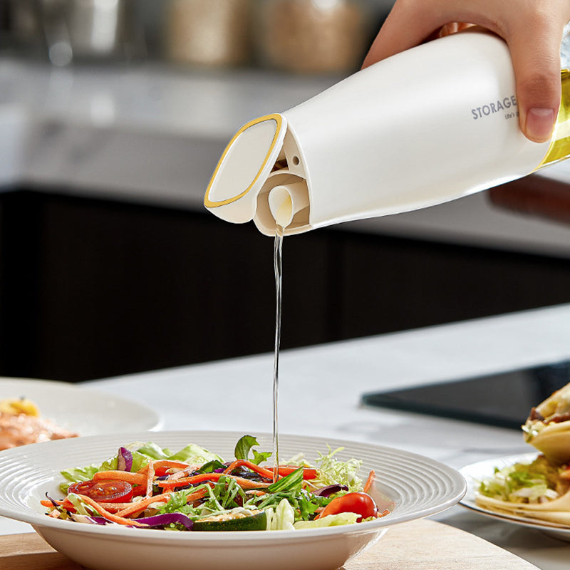 3 Bouteille d'Huile en Faux Verre avec Bouchon Automatique