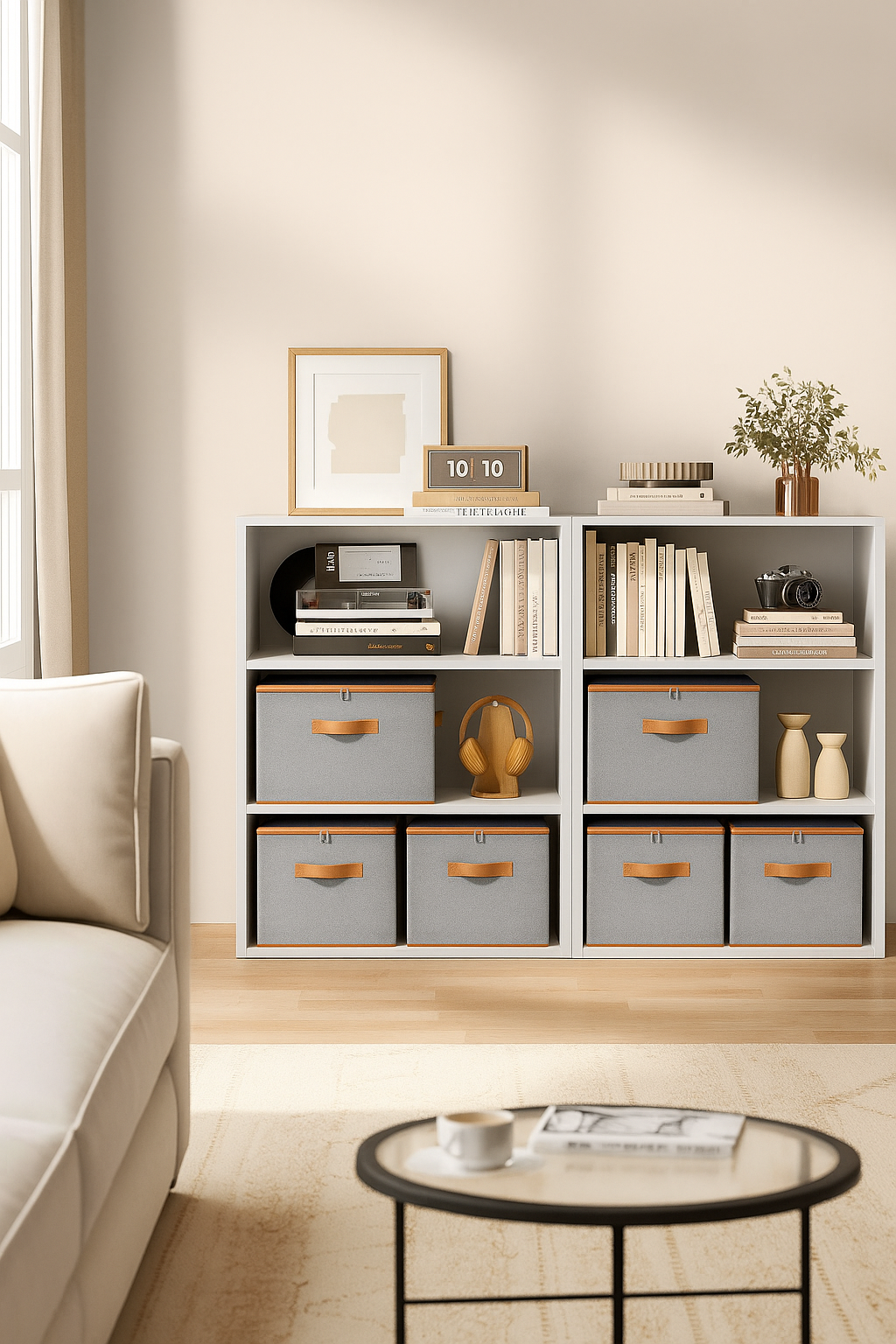 Boîtes de rangement pliables avec couvercles - Lina