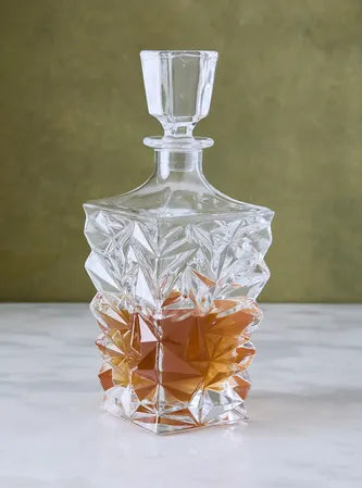 Carafe à Whisky en Cristal Facetté – Bouteille de Luxe pour Spiritueux