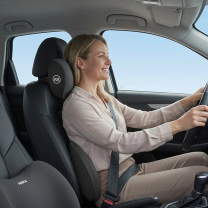 Kit Ergonomique Voiture Premium : Coussin Lombaire &amp; Repose-Tête en Mousse à Mémoire de Forme