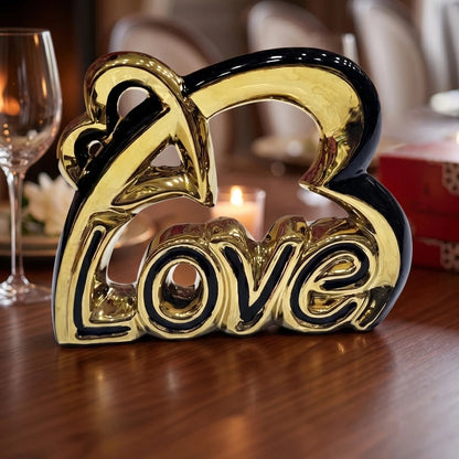 Statue Déco Love Dorée