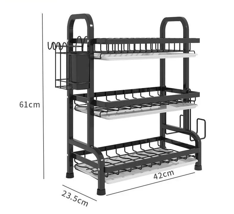 Égouttoir Compact à 3 Niveaux ,Séchage Efficace