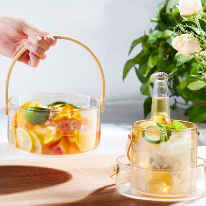 Panier à Fruits Transparent avec Poignée