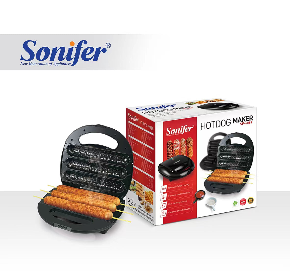 Hotdog Maker Sonifer - Cuisson Rapide et Uniforme