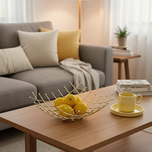 Plateau à Fruits en Acier Inoxydable Élégant