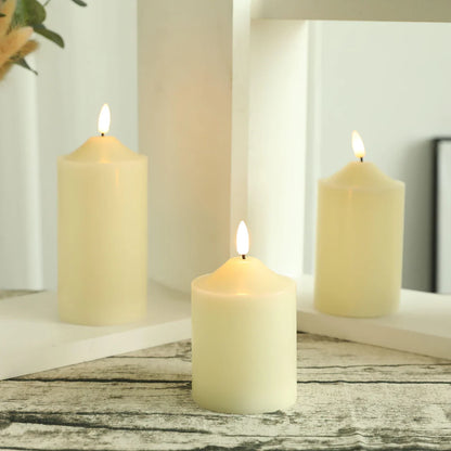 3 Bougies LED en Cire Véritable – Ambiance Chaleureuse & Sécurisée
