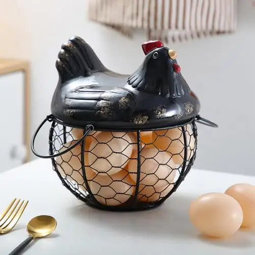 Rangement de poule en céramique