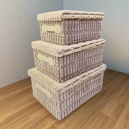 Apportez ordre et élégance à votre intérieur grâce au set de 3 boîtes de rangement