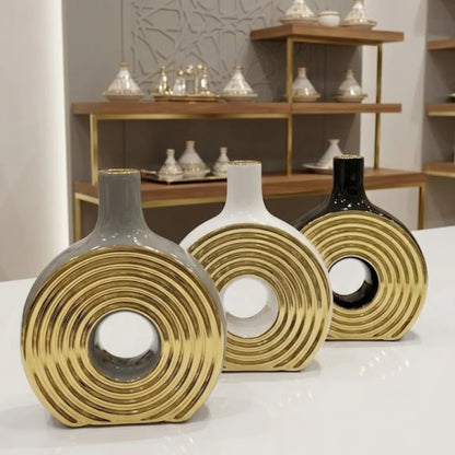 Vase Soliflore Sculpture Dorée