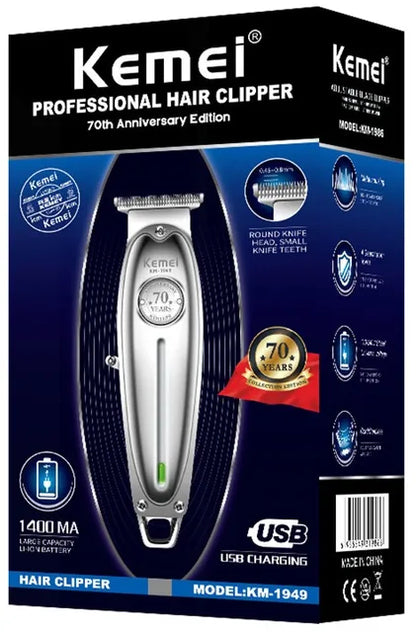 Tondeuse à Cheveux Professionnelle Kemei KM-1949 - Édition 70e Anniversaire