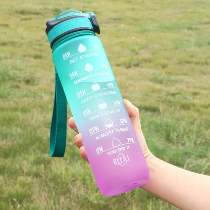 Bouteille d'eau de sport - avec paille - Gourde étanche,