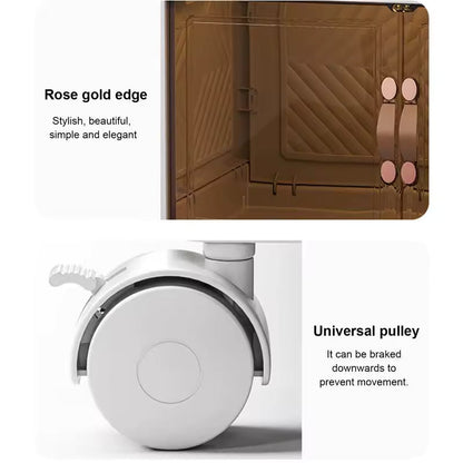 Boîte de Rangement Empilable avec Roues et Portes Visibles – Rangement Intelligent et Élégant
