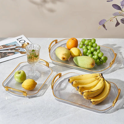 3 Plateaux Rectangulaires pour Servir Fruits, Thé et Collations